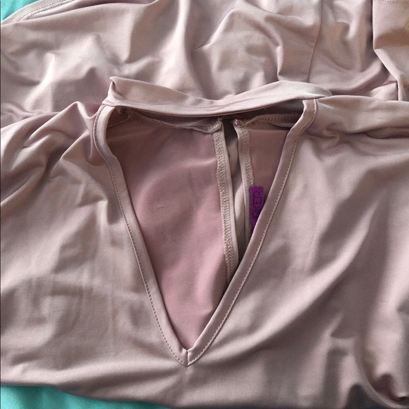 pink satin choker blouse size medium - Picture 5 of 6